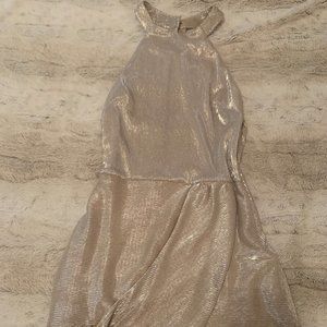 Gold shimmery halter top dress- SO CUTE ON